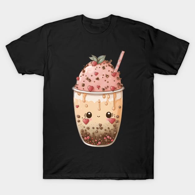 Valentine's day Bubble tea Couples boyfriend and girlfriend husband and wife lovers gift idea T-Shirt by Mi Styles